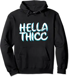 Hella Thicc Thick Thighs Melanin Poppin Women Christmas Gift Pullover Hoodie - Rubencordov Shop 85B07Z8MTQ56
