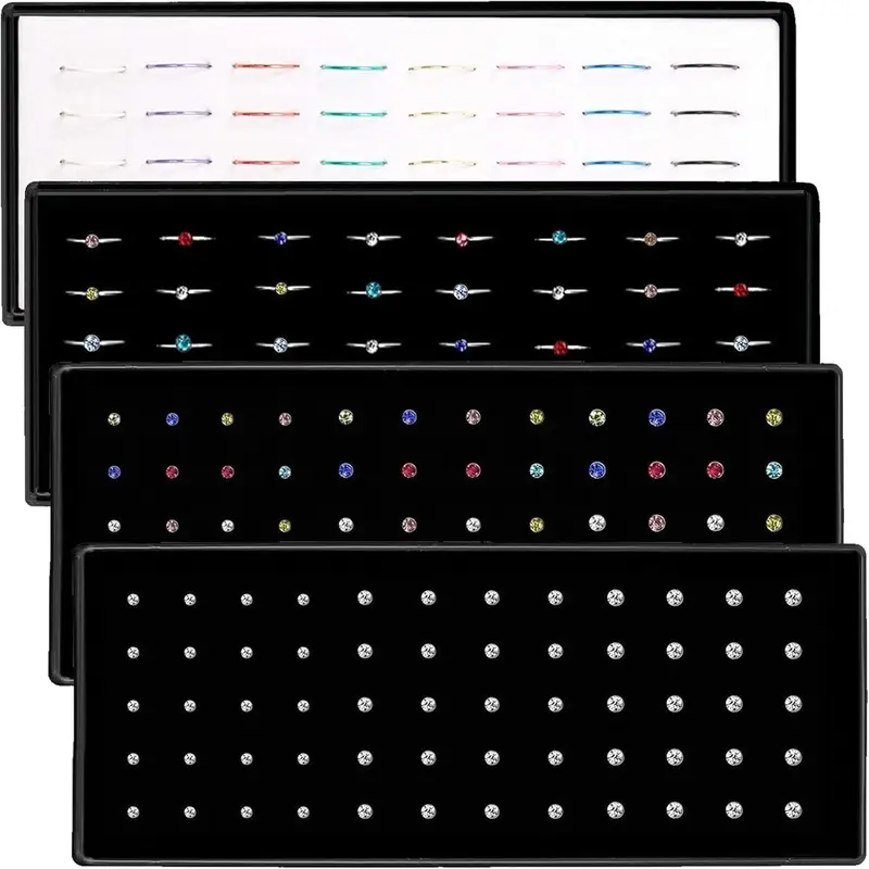 Hypoallergenic Stainless Steel Nose Piercing Jewelry Set - Piercing Studs, Hoops, Body Jewelry for Women and Men, Straight/L-Shape/Screw Shaped Designs, 1.5-2.5mm Rhinestone Options, Septum Piercing Jewelry, Dainty Body Jewelry