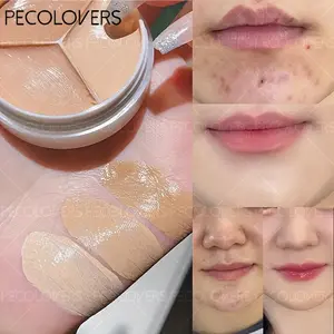 3 Colors Moisturizing Hydrating Concealer Palette Cream Texture Waterproof Lasting Cover Dark Circles Spots Brighten Face Face Foundation Makeup Cosmetics Tools