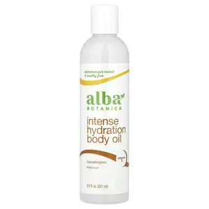 Alba Botanica Intense Hydration Body Oil, Kukui Nut, 8.5 fl oz (251 ml)
