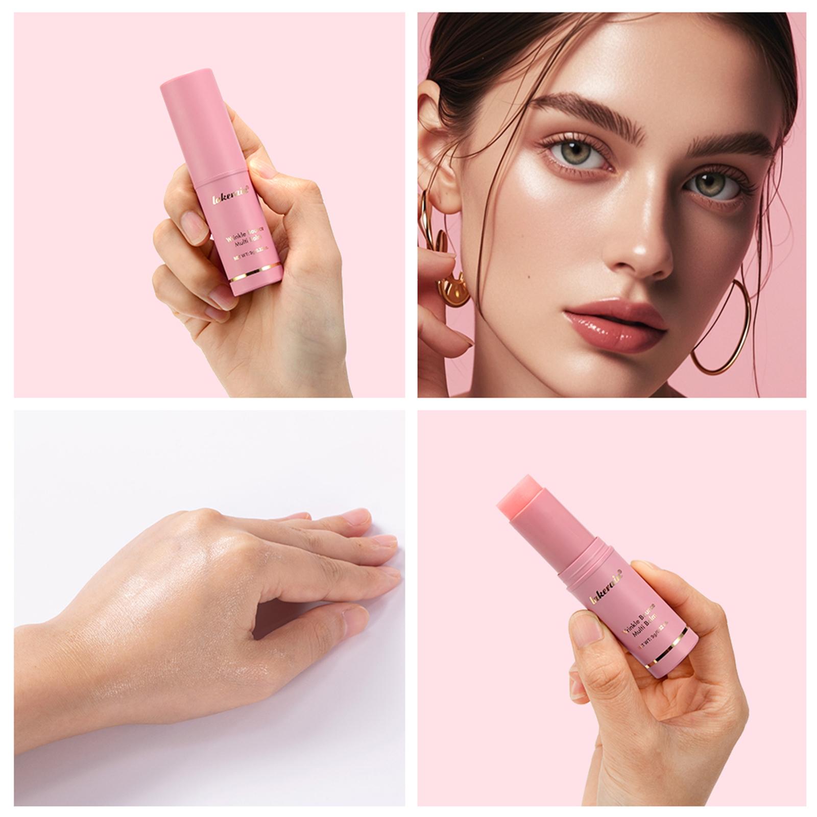 Wrinkle Bounce Multi Balm Stick – Salmon Collagen Anti-Aging Balm Stick, Hydrating Multi-Use Stick for Face, Lips & Neck, Jeju Fermented Oil Skin Repair Moisturizer, Radiance Booster, Perfect Daily Gift