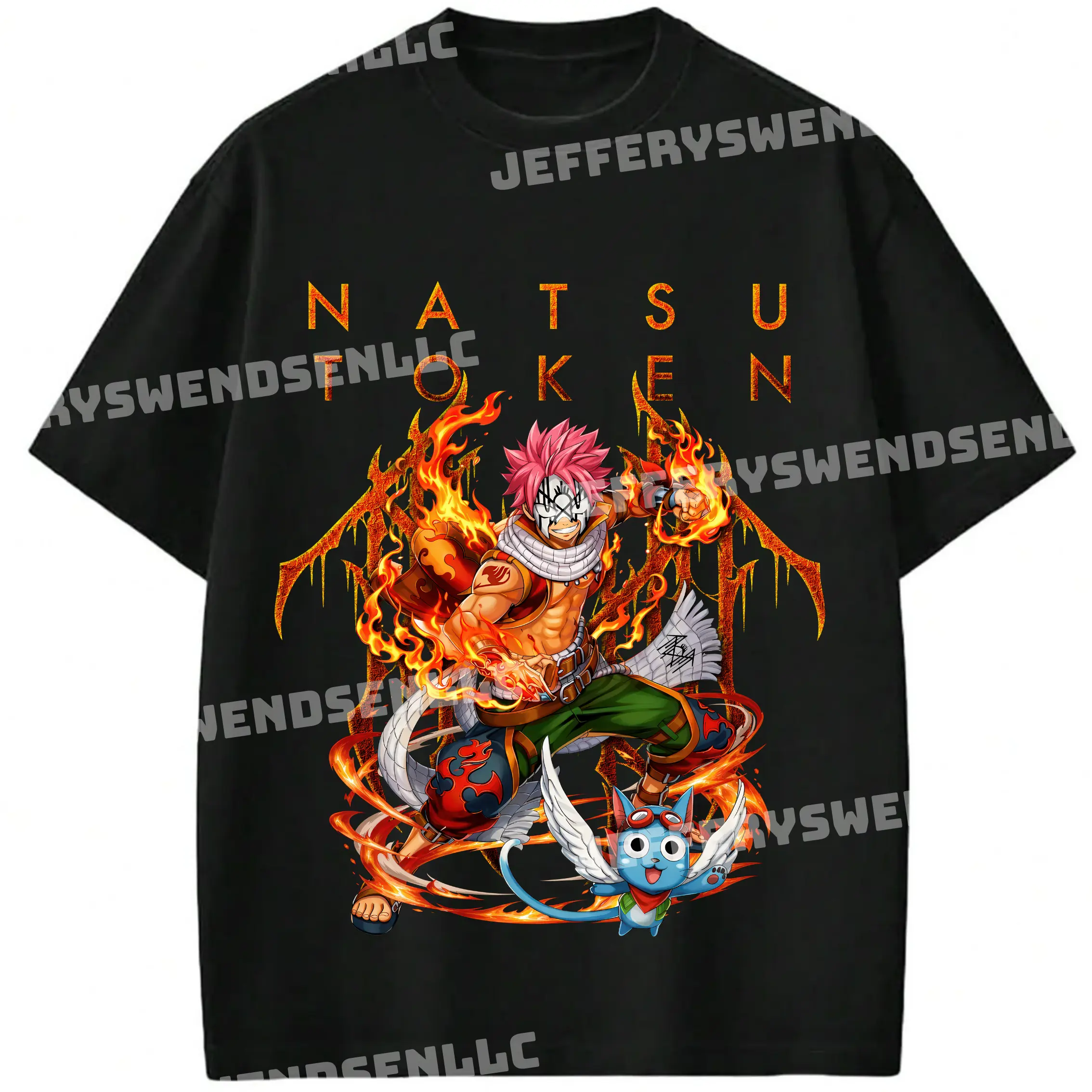 Sl33p T0k3n Natsu Dragn3el Graphic Tee, F4iryTail Shirt, Anime Fan Merch, Unisex Sweatshirt Hoodie