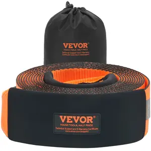【Spotlight Day】VEVOR Recovery Tow Strap 4" x 30', 46,500 lbs Break Strength, Triple Reinforced Loop Straps, Tree Saver, Off Road Towing and Recovery, Extreme Weather Resistance, Protective Sleeves & Storage Bag