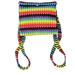 Rainbow and black Kandi backpack.