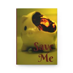 Save Me Piggy Bank Hardcover Journal | Savings Money Notebook