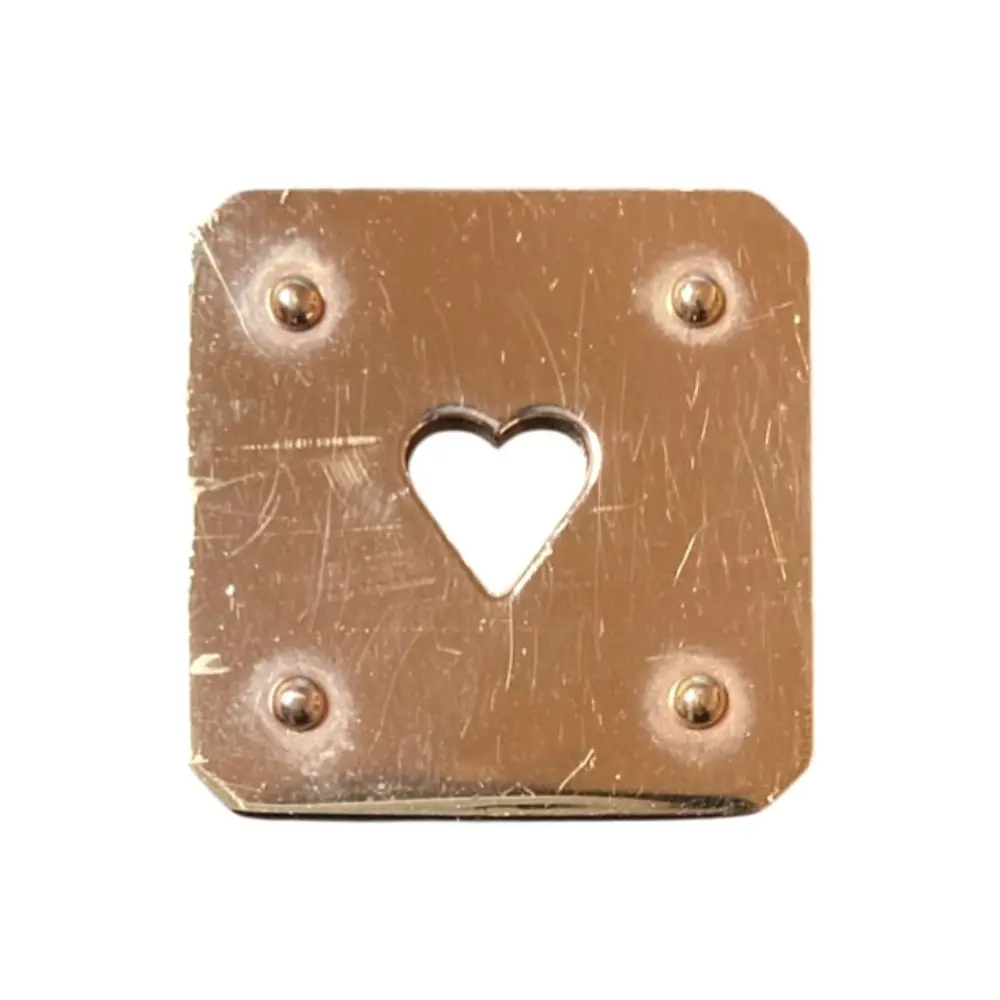 Pre-owned HERMÈS Brass Small Leather Goods Hermes As de Coeur belt buckle