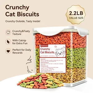 Cat Grass Treats Natural Salmon Flavor Healthy Cat Snacks Training Biscuits Catnip for Cats Dental and Hairball Control Treats Remedy Chews