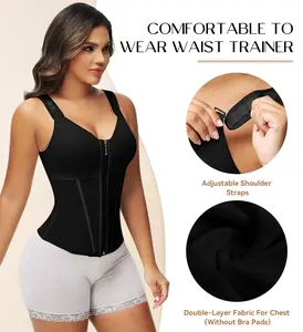Women's Waist Shapewear Corset Vest with Built-in Bra  Adjustable Shoulder Straps Womenswear Tops