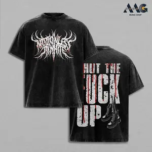 Motionless In White Decades Album Rest In Peace R.I.P Sh*t The F*ck Up, Like A Corn Dog Heavy Cotton Top, Gothic Metalcore Band Concert Merch, Vintage Washed Heavyweight Oversized Graphic Tee Men Women Apparel Collection