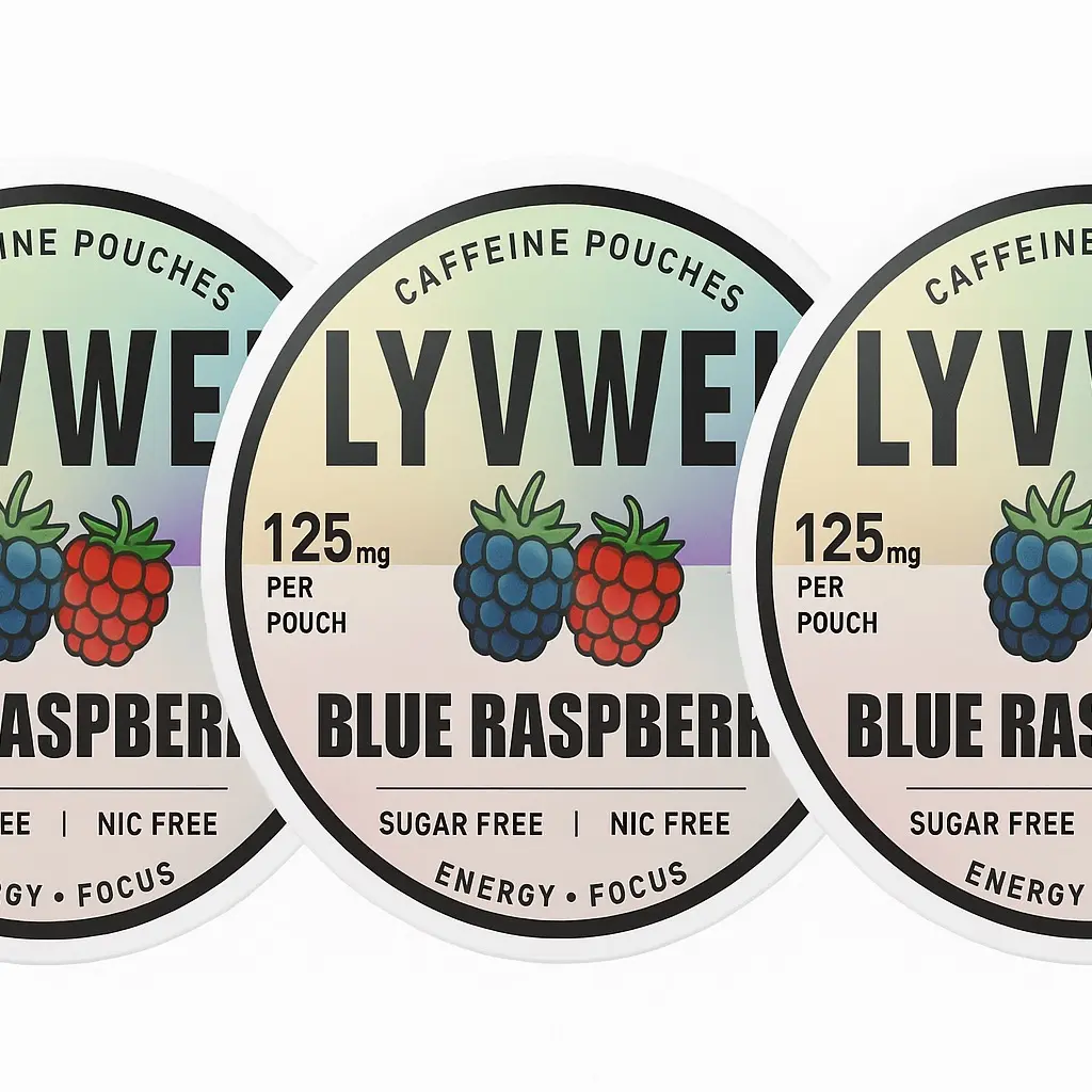 3 Cans Blue Raspberry Caffeine Pouches - 125mg per pouch, 15 pouches per can - extreme energy Boost, New Sport Energy Beverage, Sugar Free Drive Hydration Drink