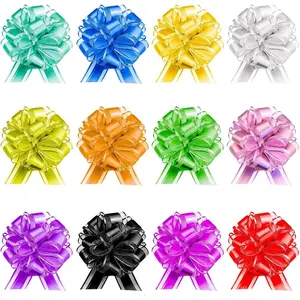 12 PCS Pull Bows for Gift Wrapping 6 Inch Reusable Gift Wrap Ribbons Bow for Gift Baskets Bags Wedding Birthdays