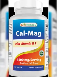 Best Naturals Calcium Magnesium with Vitamin D3 1500mg Serving 180 Tablets
