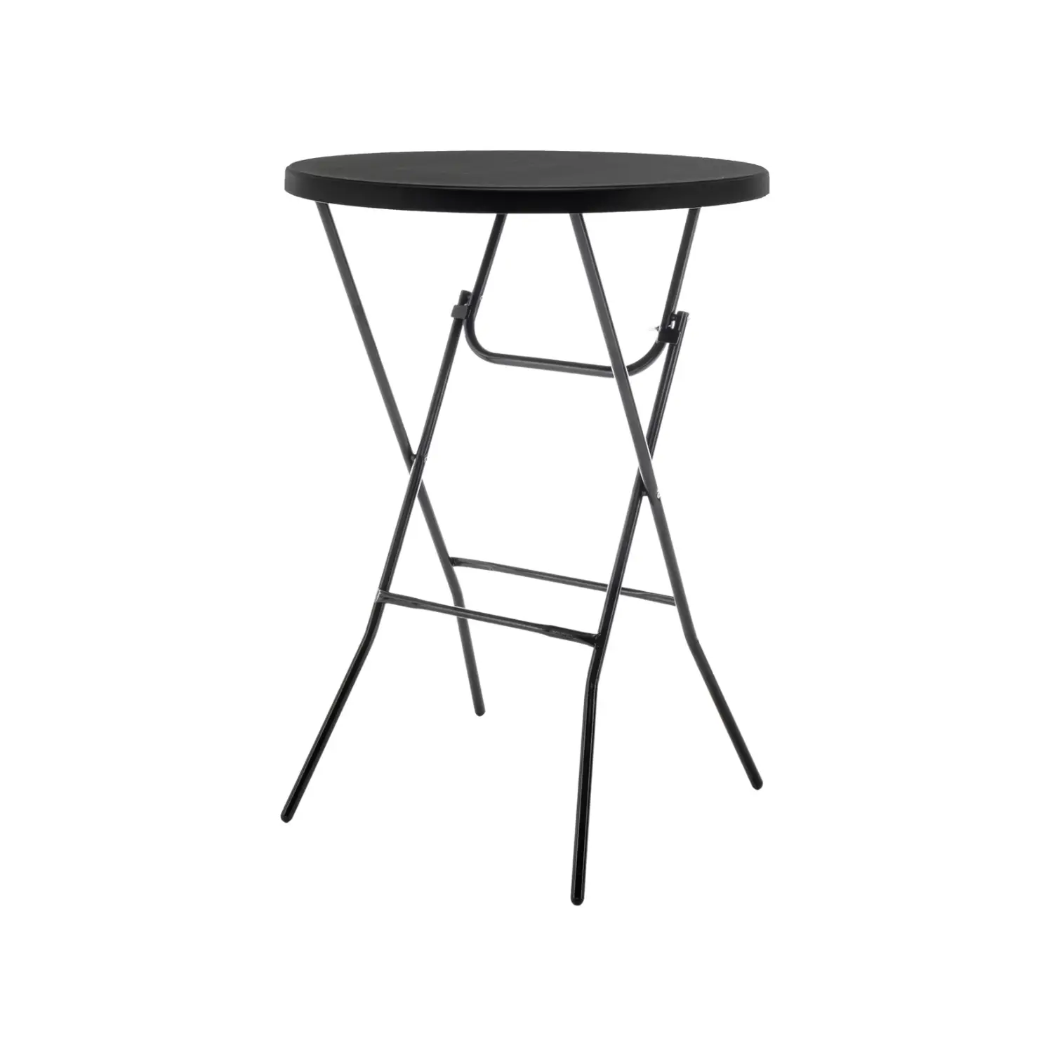 BTExpert 32" Bar-Height Folding Table, 43" Black Granite, Commercial Portable Table for Weddings, Parties & Events