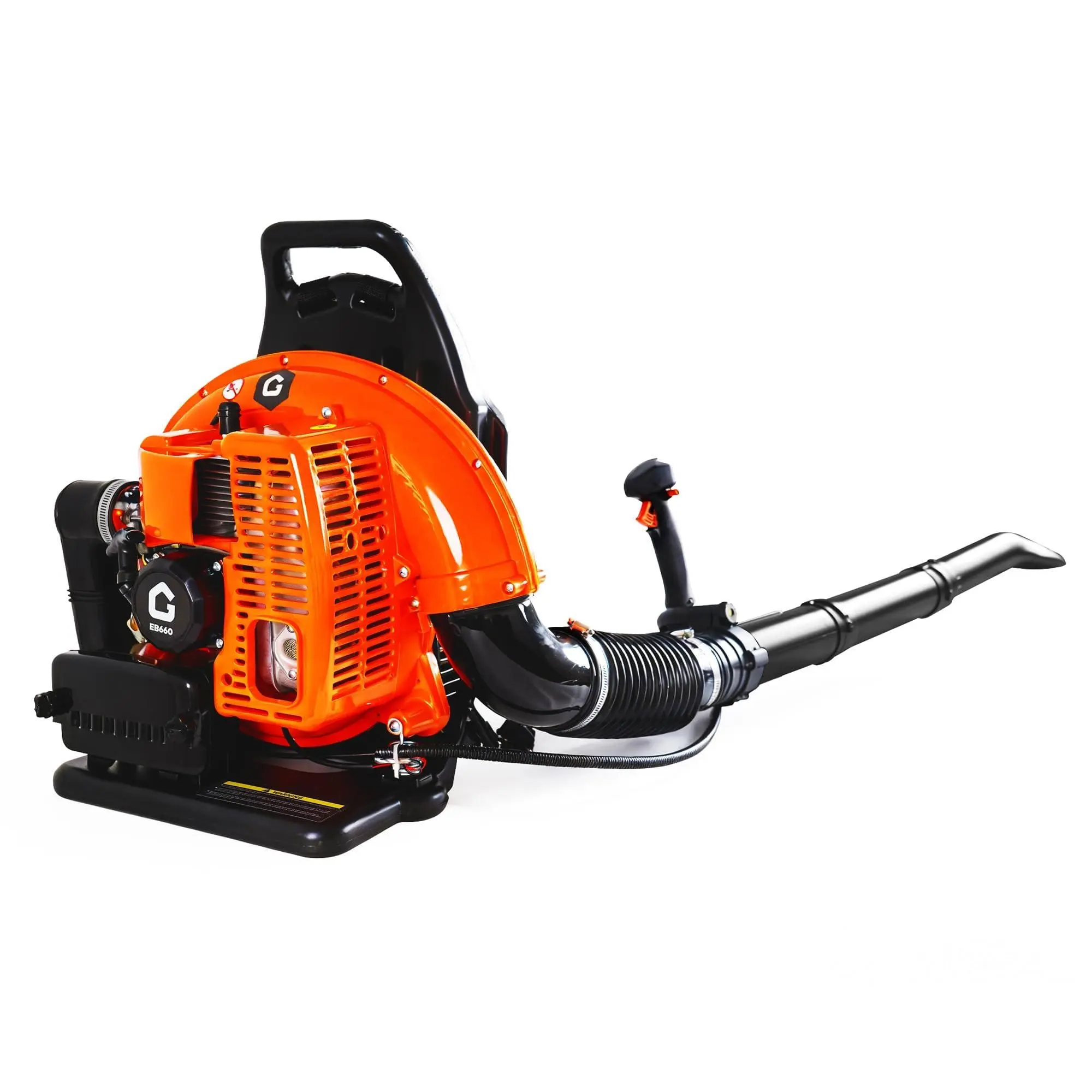 62cc Gas Backpack Leaf Blower, 4.0HP 2-Cycle 880 CFM 320 MPH with Cruise Control, Anti-Vibration Harness, 25:1 Fuel Mix and 4-Section Pipe for Yard and Driveway