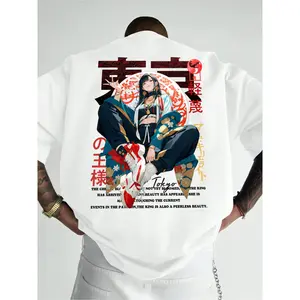 Men's Short-Sleeve Sports T-Shirt - Fashion Tokyo Anime Girl Print, Tsundere Girl Graphic