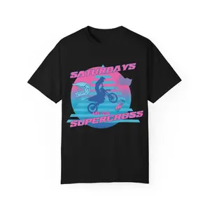 Saturday’s Are for Supercross Shirt - Retro Motocross Racing Tee - Dirt Bike Fan Gift T-Shirt Hoodie Sweatshirt