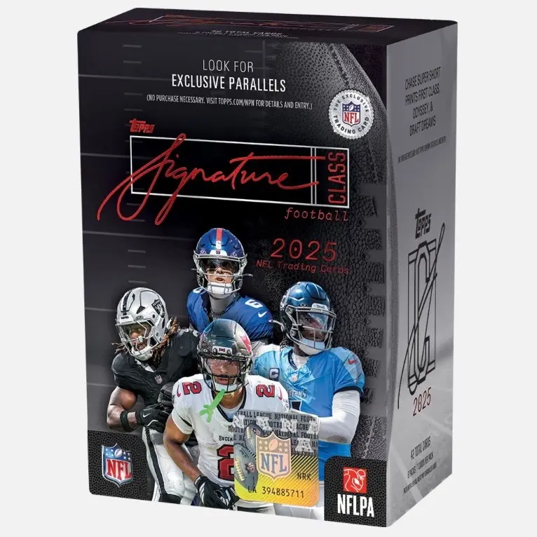 Pack - 2025 Topps Signature Class Football Factory - Sealed Value Packs.  7 cards per pack. Football Trading Cards Football Collectible Cards