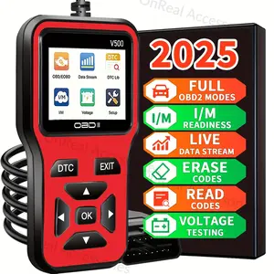 V500 Car Obd2 Scanner Diagnostic Tool, Code Reader, Voltage Tester, Engine Fault Code Scanner, Charging Tester, Automotive Diagnostics