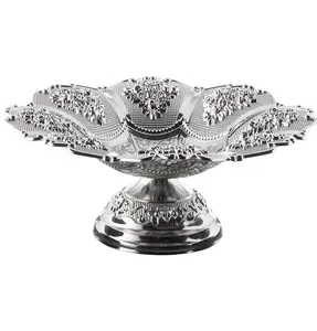 Turkish Rose Sweets Bowl and Decor Piece 248-K-11 Silver