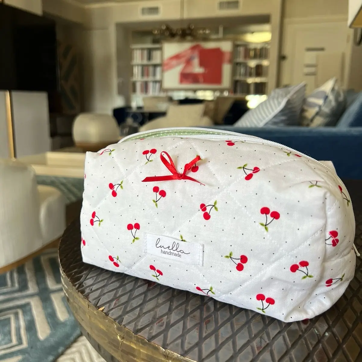Handmade Luella makeup bag in Cheri Cheri Lady