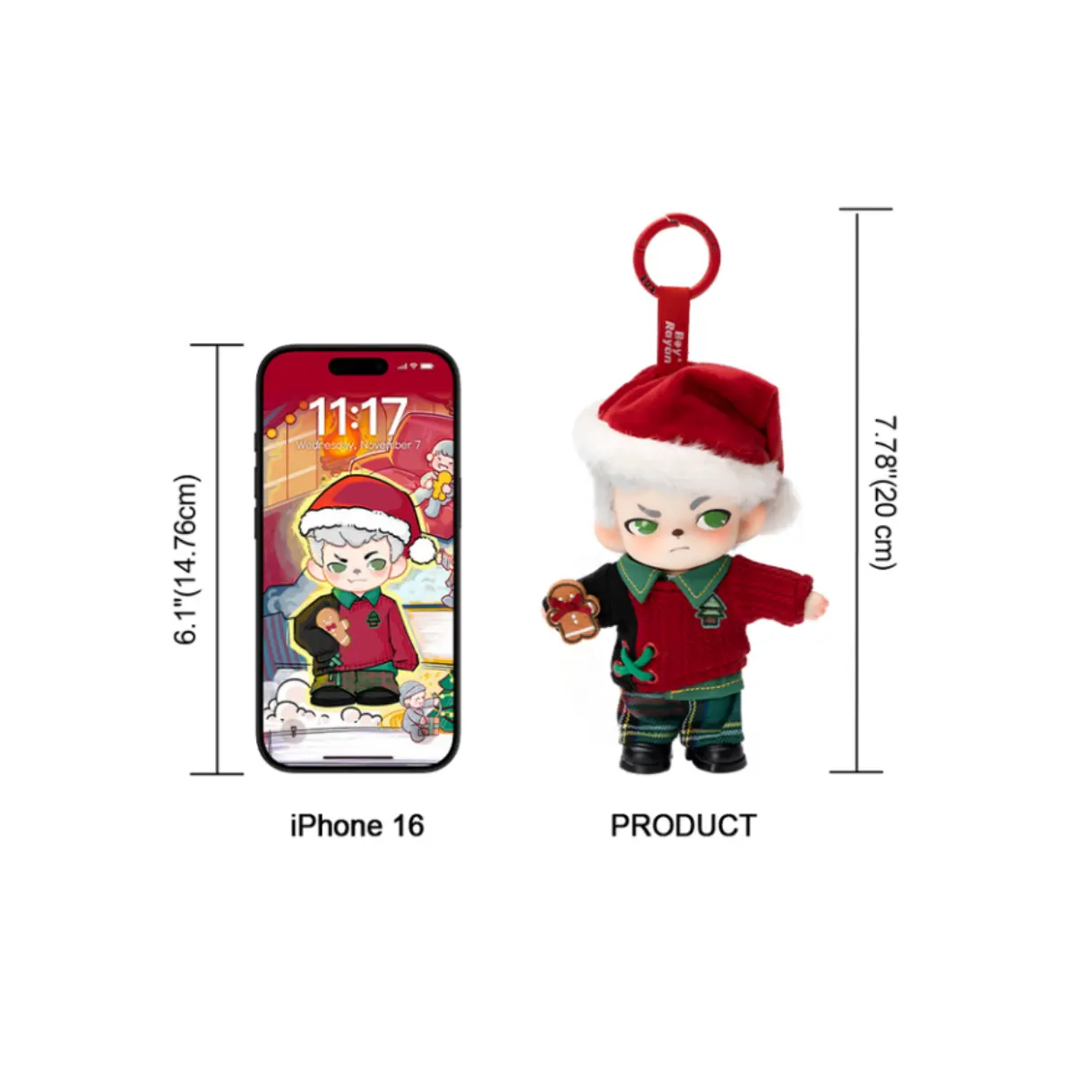 tntspace】Rayan Christmas Together Plush Pendant | Perfect for
