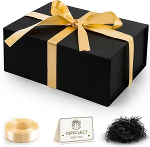 Gift Box, 9.05x6.7x2.7" Gift Boxes with Closure Lids for Presents Groomsman Proposal Box.