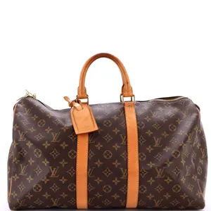 Pre-owned Louis Vuitton Canvas Coated Top Handle Bags Keepall Bag Monogram Canvas 45 by Rebag