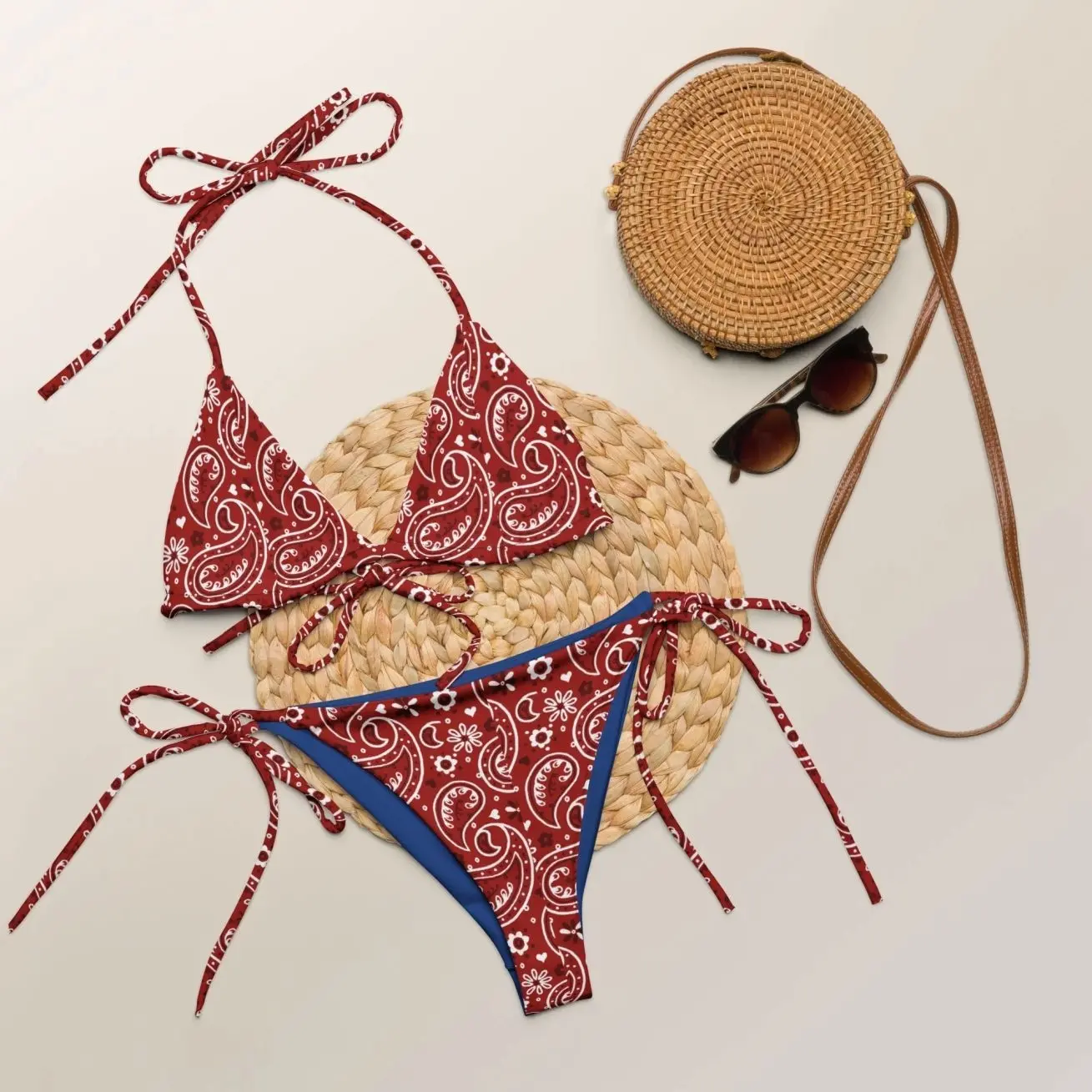 Baha Ranch Yeehaw Red Bandana String Bikini PYC