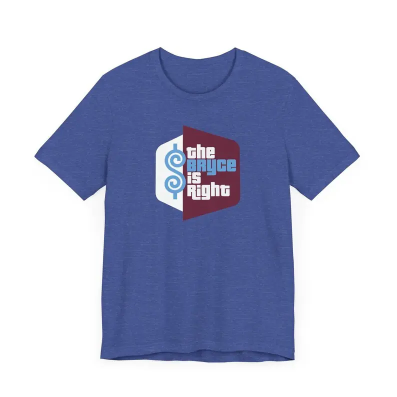 Bryce Harper Tee | The Bryce is Right Unisex Short Sleeve Tee | Phillies T-Shirt | Bryce Harper Shirt | Phillies Shirt | Funny Philly Shirt