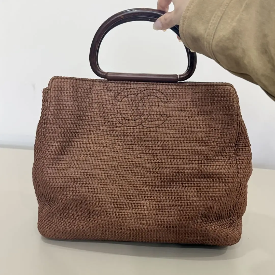 Pre-owned CHANEL 1 Shoulder Bags Wicker Handbag MI