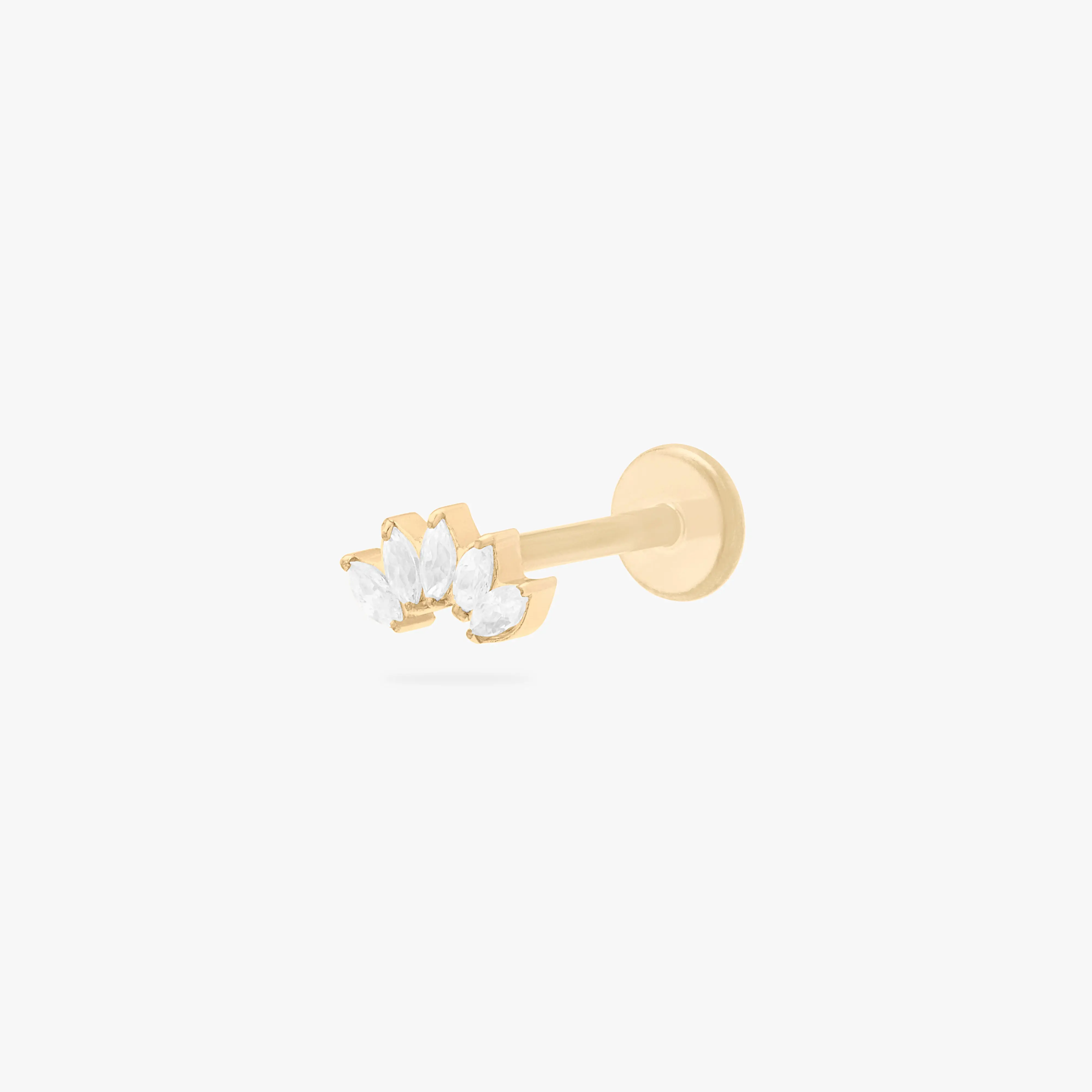 Studs Micro Crown Marquise Flatback Stud