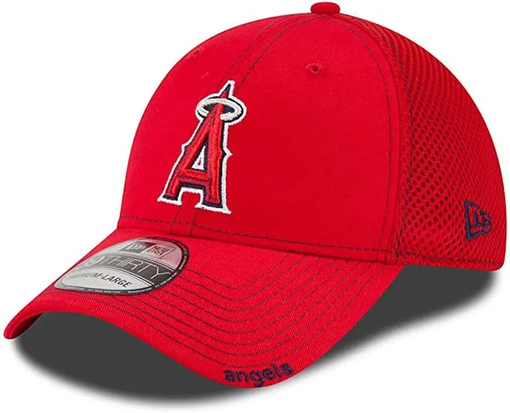 New Era MLB Los Angeles Angels Neo Fitted Baseball Cap - Scarlet - Medium/Large 10059473-ML, Unisex Fit