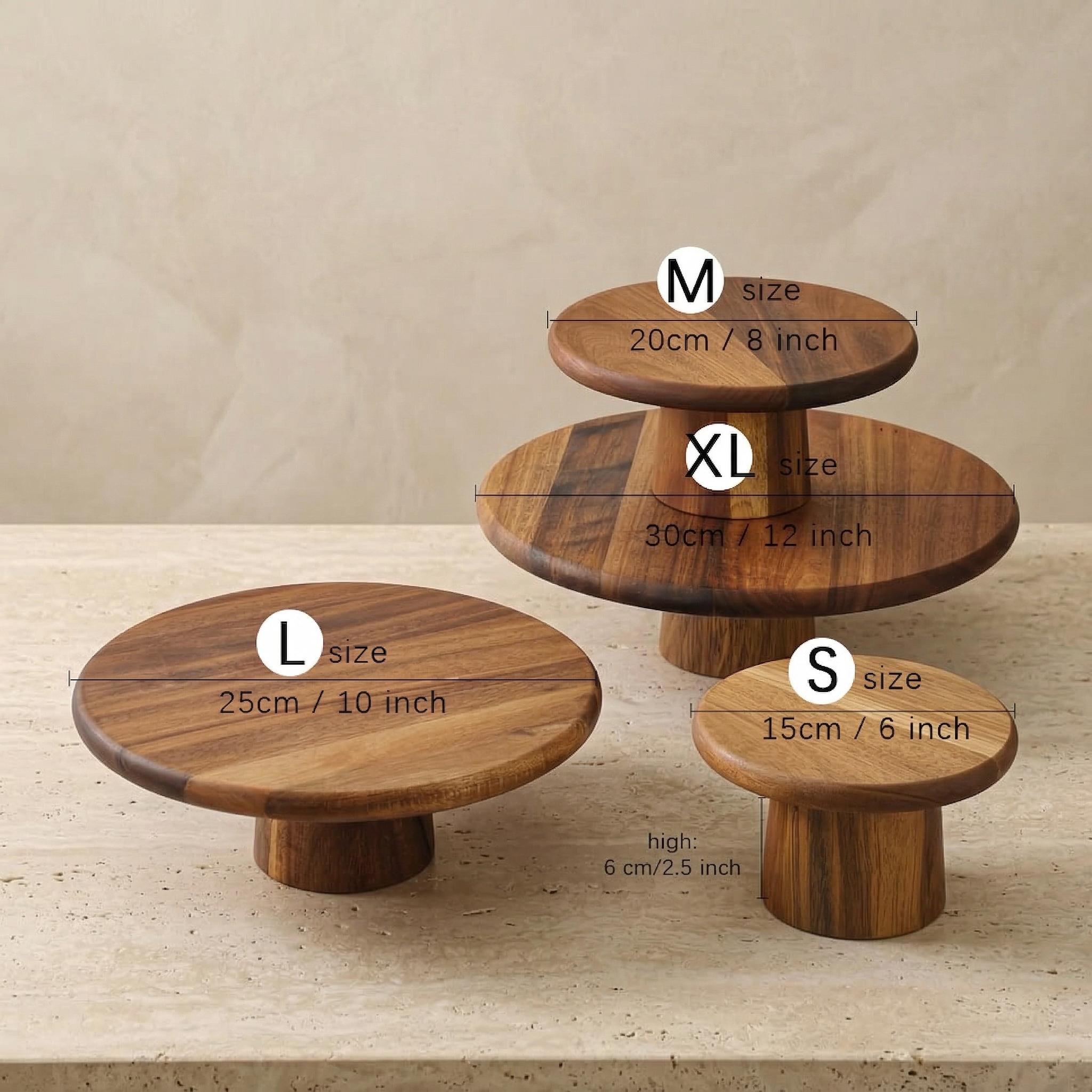 Wooden Cake Stand | Suitable for Various Purposes, Perfect for Serving Desserts, Afternoon Tea, and Displaying Cupcakes and Cakes on the Table