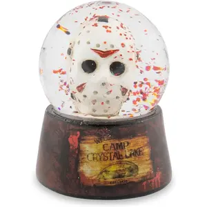 Friday The 13th Jason Voorhees Camp Crystal Lake Mini Snow Globe with Swirling Glitter Display |   Horror Movie Collectible Keepsake |   2 Inches Tall