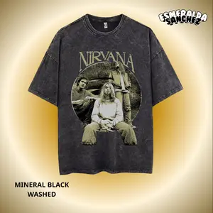 Nirvana Graphic Tee Classic Rock Shirt in Wash and Normal Styles