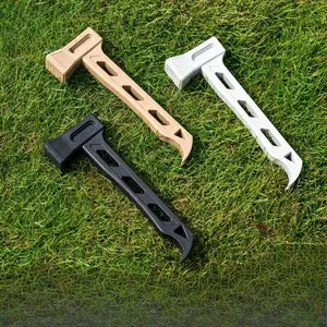 New heavy-duty lightweight ground hammer with non-slip grip and strong lever mechanism for camping, tarps, tents, soil - integrated outdoor hammer with stable base and precise control - suitable for hiking, construction, gardening