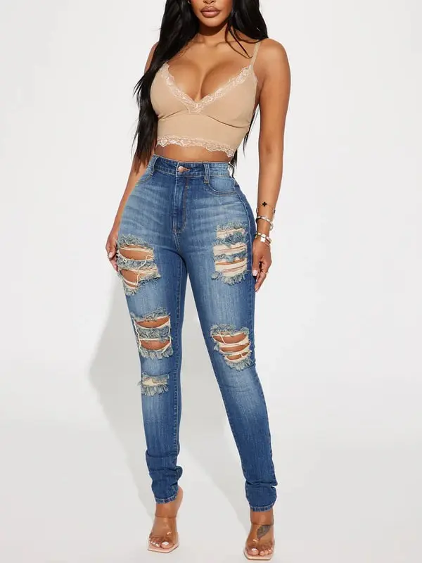 Tough It Up Stretch Skinny Jeans - Dark Wash