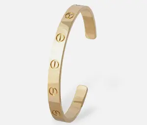 Pre-owned Cartier Love collection cuff yellow gold 18k gold size20
