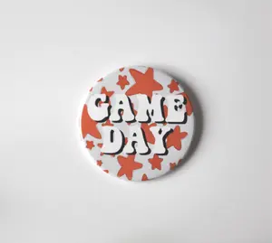 Game Day Stars Button - Burnt Orange