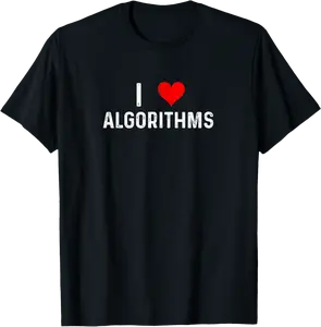 I Love Algorithms - Heart - IT Code Coding Coder Engineer T-Shirt - Salvadorata Shop 96B0DV3HH99G