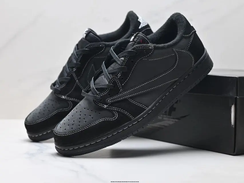 Brand New OG 1 Low OG 'Black Phantom' Sneakers Fashion Sports Basketball Shoes