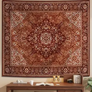 Tapestry  Tichgeim Boho Mandala Tapestry Wall Hanging for Bedroom,Hippie Aesthetic Bohemian Vintage Wall Art for Living Room Decor,Indian Floral Flower Medallion Wall Decor for Dorm 60" L x 51" W Decoration