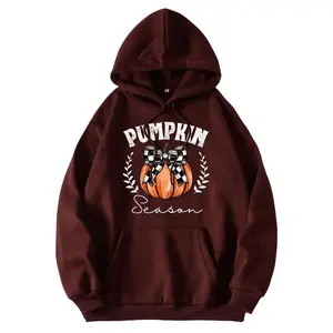 Holafish Hoodies Oversized Retro Pumpkin Season Hoodie, Cute Pumpkin Hoodie, Funny Halloween Hoodie, Funny Pumpkin Hoodie, Halloween Hoodie, Pumpkin Ghost Hoodies, Must-Have Casual Top for Daily Wear in Spring and Autumn