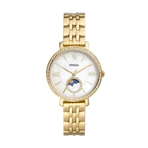 Fossil Women's Jacqueline Sun Moon Multifunction, Gold-Tone Stainless Steel Watch