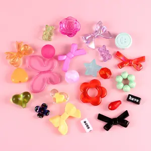 DIY Acrylic Beads Set, 40g Multicolor Loose Beads for Bracelets and Necklaces, Handmade Jewelry Making Kit, Craft Supplies, Make Bracelets