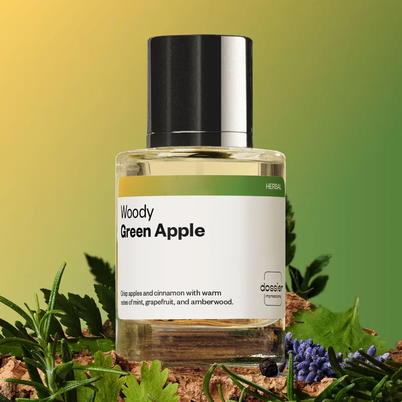 Woody Green Apple, Dossier, Men Perfume, Eau de Parfum, 50ml, Green Apple, Grapefruit, Mint, Lavender, Rose, Cinnamon, Cedarwood, Patchouli