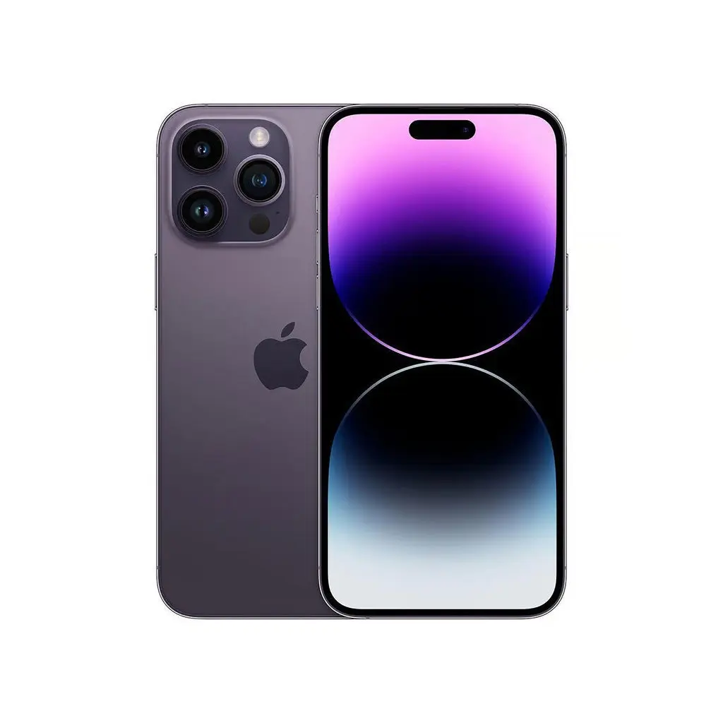Refurbished iPhone 14 Pro Smartphone - 6.1" Display, 128GB Storage, Deep Purple, Unlocked, Excellent Condition, Bluetooth-Enabled, High-Quality Camera, Efficient Charging Cellphone