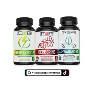 ZHOU January Reset Stack - Energy + Focus, Ashwagandha, Berberine with Oregon Grape for Balanced Energy & Wellness Support