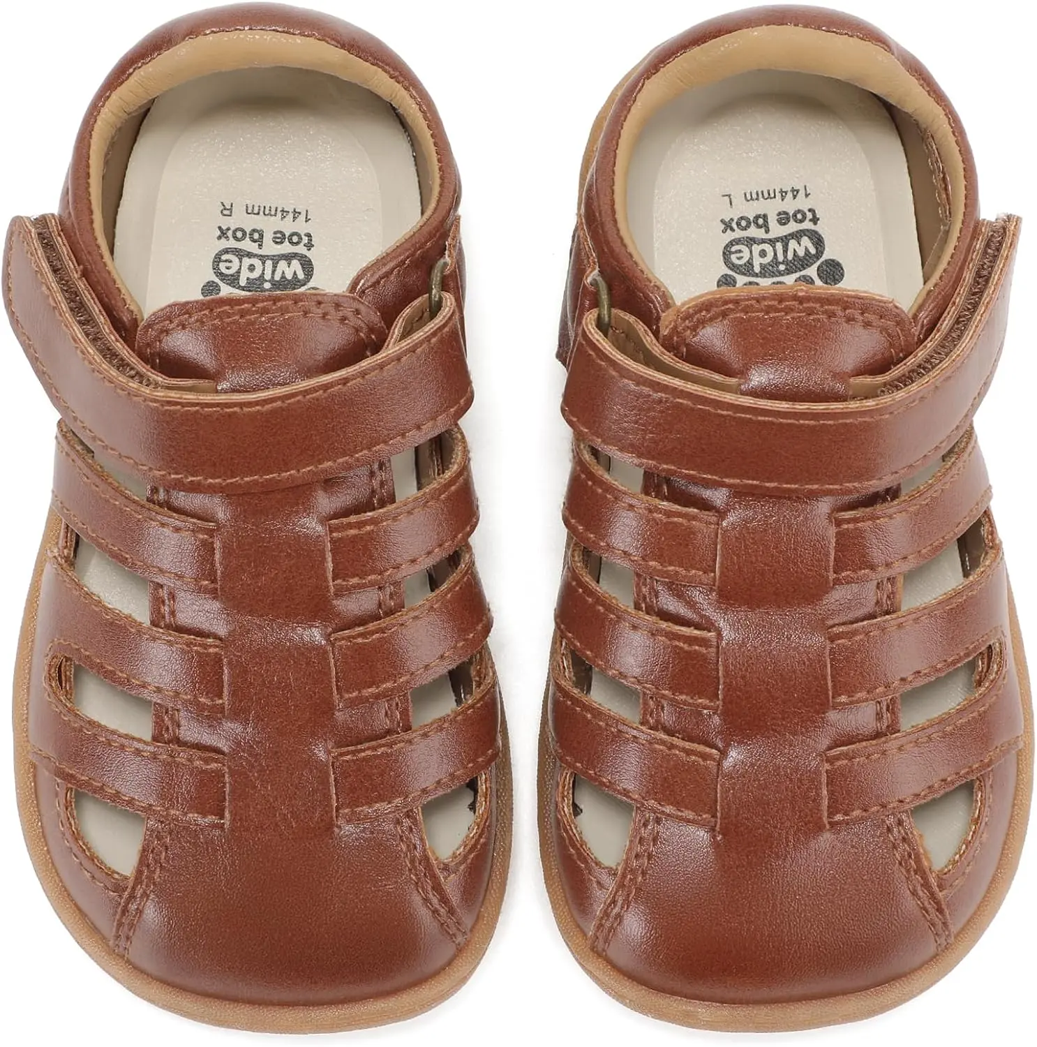 Toddler Boy Barefoot Fisherman Sandals Mary Jane Walking Shoes | Toddler Breathable Barefoot Dress Mary Jane Shoes Leather Fisherman Sandals Outdoor Park School Flexible Flats