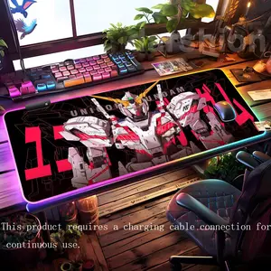 Gundam Mouse Pad Mousepad HD Printing Computer Gamers Locking Edge Non-slip RGB Mouse Pad XXL90x40cm Keyboard PC Desk Pad